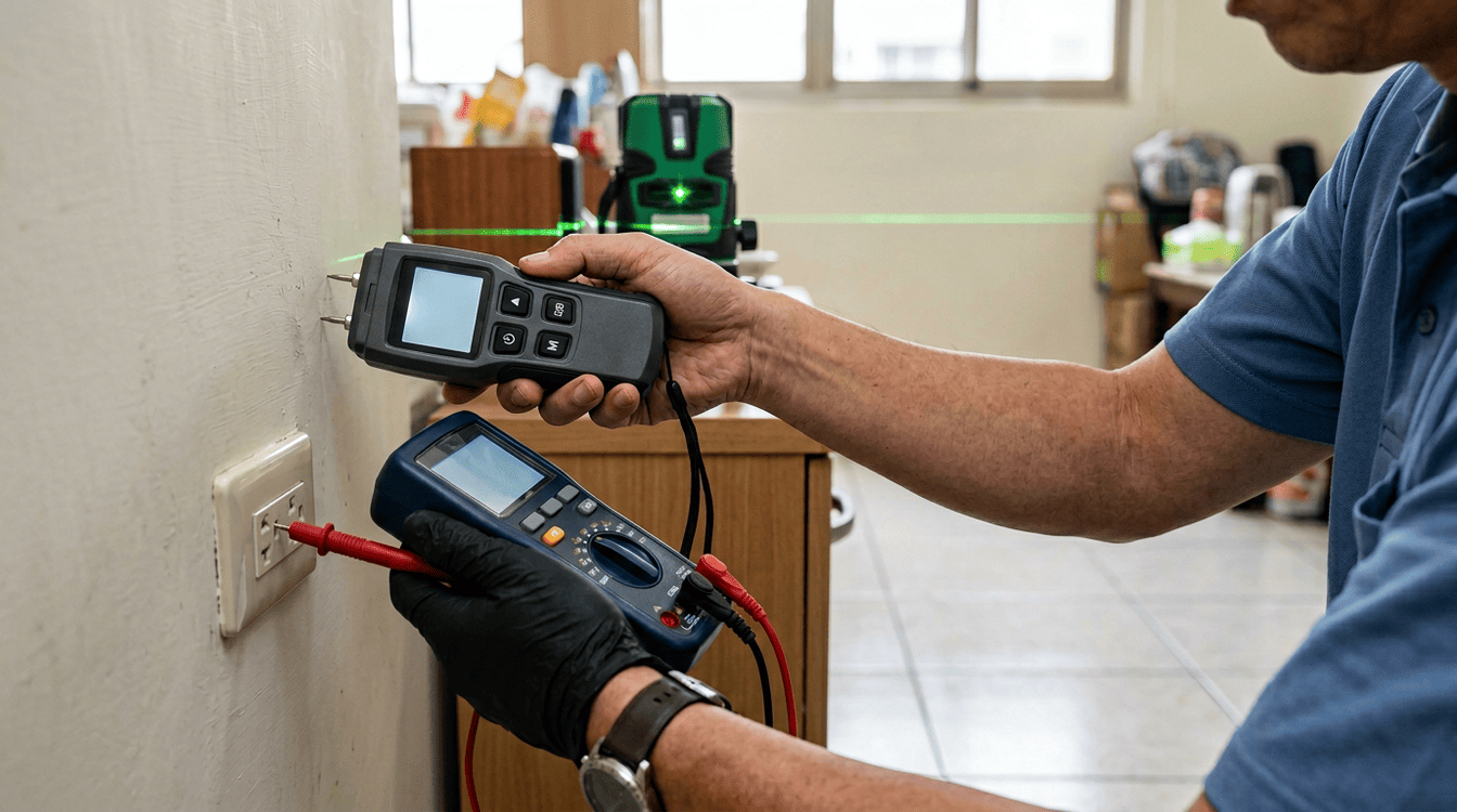 驗屋師用相位檢測器，檢測插座相序