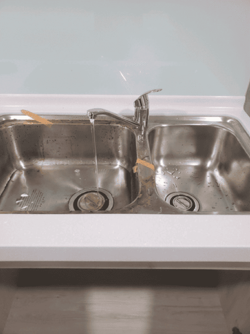 桃園廚房驗屋-廚房水槽鏽斑