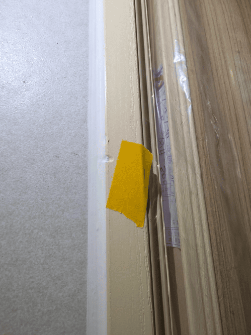 宜蘭縣院里來聚心華廈驗屋 - 衛浴門框多處缺損